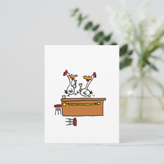 Partychick Postkarte (Stehend Vorderseite)