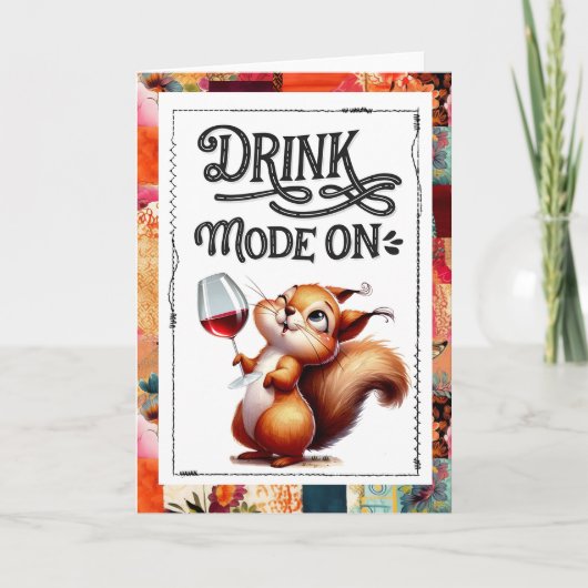 Partyeichhörnchen Trinkspiel Erwachsenen Humor Karte (Vorderseite)
