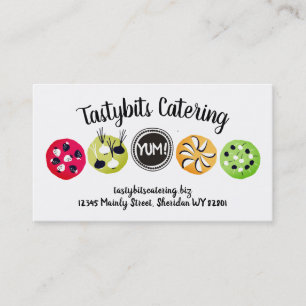 Partyfood-Appetizer-Chef-Catering-Geschäftskarte Visitenkarte