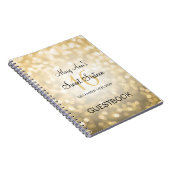 Partyguestbook-GoldGlitzer-Lichter des Bonbon-16 Notizblock (Rechte Seite)