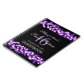 PartyGuestbookhollywood-bezauberndes Lila des Notizblock (Linke Seite)