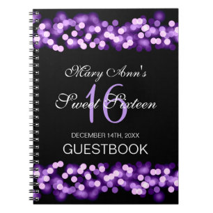 PartyGuestbookhollywood-bezauberndes Lila des Notizblock