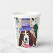 Partyhund Basset Hound Pappbecher (Rückseite)