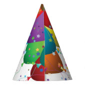 Partyhut/Ballone und Confetti Partyhütchen (Rückseite)