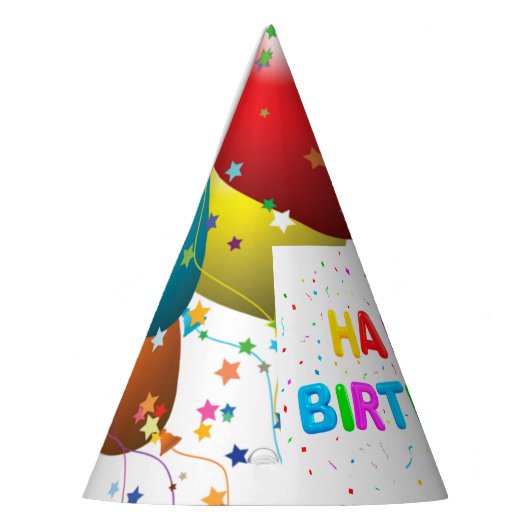 Partyhut/Ballone und Confetti Partyhütchen (Links)
