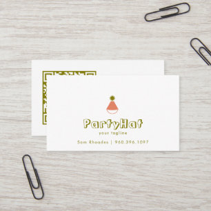 Partyhut-Logodesign Geburtstagsfeier QR-Code Visitenkarte