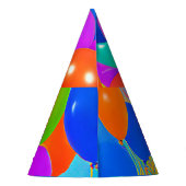 Partyhüte im Ballonstil Partyhütchen (Rückseite)