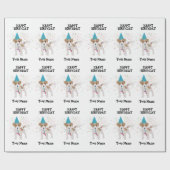 Partying für Hunde - Geburtsname Geschenkpapier (Flach)