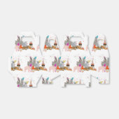 Partying von Tieren - Niedliche Tiere mit Party Geschenkschachtel (Ungefaltet)