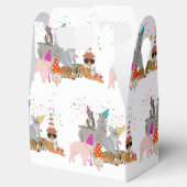 Partying von Tieren - Niedliche Tiere mit Party Geschenkschachtel (Geöffnet)