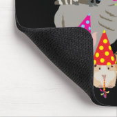 Partying von Tieren - Niedliche Tiere mit Party Mousepad (Ecke)