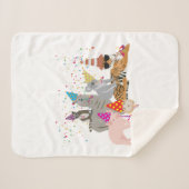 Partying von Tieren - Niedliche Tiere mit Party Sherpadecke (Vorderseite (Horizontal))
