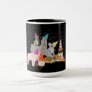 Partying von Tieren - Niedliche Tiere mit Party Tasse