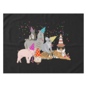 Partying von Tieren - Niedliche Tiere mit Party Tischdecke (Vorderseite (Horizontal))