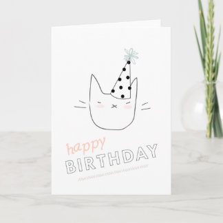 Partykatze Alles Gute zum Geburtstag Karte