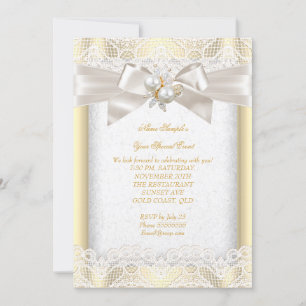 Partykleider Elegante Perlen Schmuck Creme Spitze Einladung