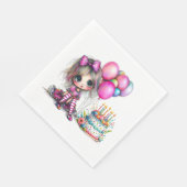 Partymädchen Serviette (Ecke)