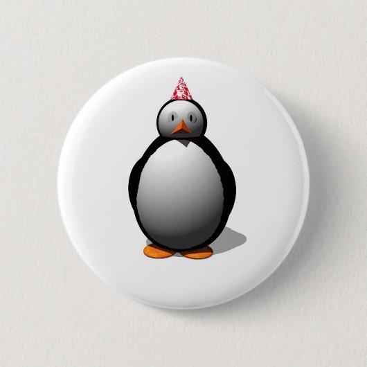 PartyPenguin! Entscheidendes Party-Tier! Button (Vorderseite)