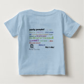 PartyPeopleKids Baby T-shirt (Rückseite)