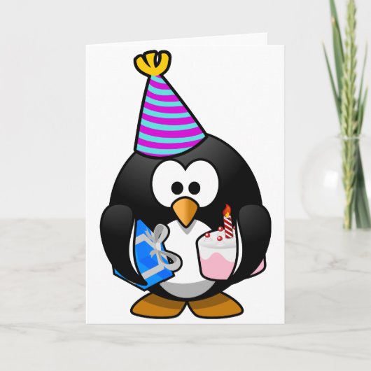 Partypinguin Karte (Vorderseite)