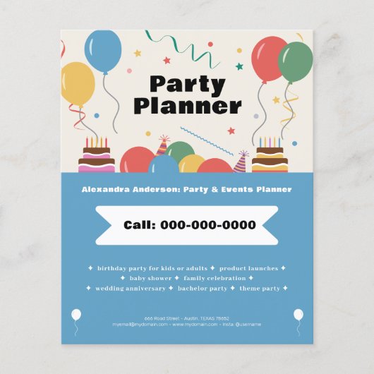 Partyplaner Flyer (Vorne)