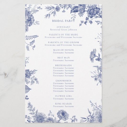 Partyprogramm für Rote Blüte (Rückseite)