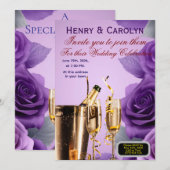 Partyröschen Einladung (Vorne/Hinten)