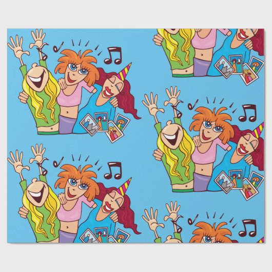 Partys für Frauen Geschenkpapier (Flach)