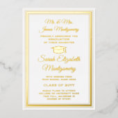 Partys White & Foil Foto Abschluss Ankündigung (Vorderseite)