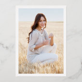 Partys White & Foil Foto Abschluss Ankündigung (Rückseite)