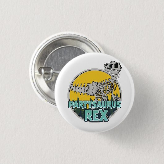 Partysaurus Rex Button (Vorne & Hinten)