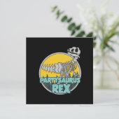 Partysaurus Rex Einladung (Stehend Vorderseite)