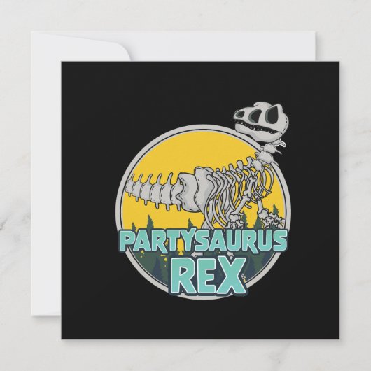 Partysaurus Rex Einladung (Vorderseite)