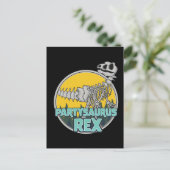 Partysaurus Rex Einladungspostkarte (Stehend Vorderseite)