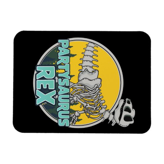 Partysaurus Rex Magnet (Horizontal)