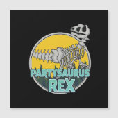 Partysaurus Rex Magneteinladung (Vorderseite)