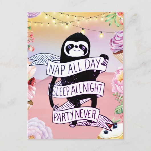 Partyschlampe Postkarte (Vorderseite)