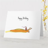 Partyschnecke Karte (Gelbe Blume)