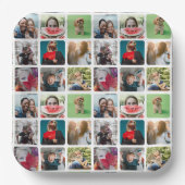 Partysouvenir-Fotocollage-Muster Pappteller (Vorderseite)
