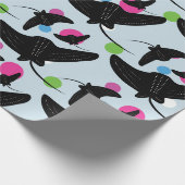 Partystachelrochen Farbige Muster Geschenkpapier (Ecke)