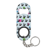 Partystachelrochen Farbige Muster Mini Flaschenöffner (Rückseite)