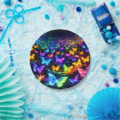 Partyteller Neon Schmetterlingsmotiv (Party)