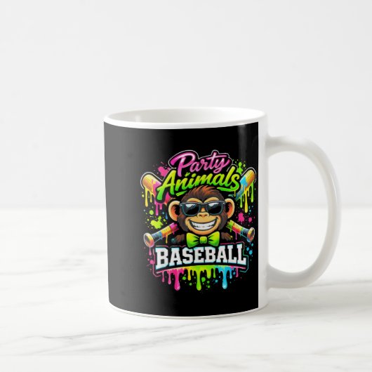 Partytier Baseball Eis Drip lustiger Affe Kaffeetasse (Rechts)