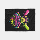 Partytier Baseball lustiger Affe Fleecedecke (Vorderseite (Horizontal))