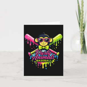 Partytier Baseball lustiger Affe Karte