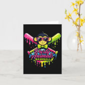 Partytier Baseball lustiger Affe Karte (Gelbe Blume)