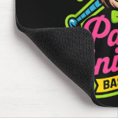 Partytier Baseball lustiger Affe lebendiger Schlei Mousepad (Ecke)