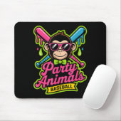 Partytier Baseball lustiger Affe lebendiger Schlei Mousepad (Mit Mouse)