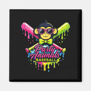 Partytier Baseball lustiger Affe Tank Top  Magnet