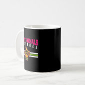 Partytier Baseball Retro-Affe Sonnenbrille  Kaffeetasse (Vorderseite Links)